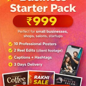 Business Starter Pack – Posters + Reels Combo (₹999)